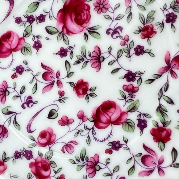 Vintage Yada China Floral Tea Cup & Saucer Pink Roses Gold Trim Cottage Core - Picture 9 of 14